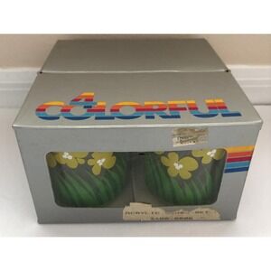 Vintage Himark Chameleon Colorful Flower 14 oz Acrylic Tumbler Set Lot of 4